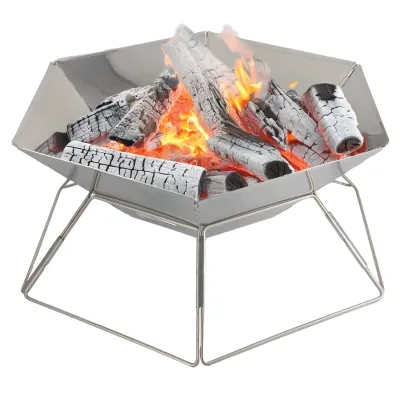 Brentwood BB-6X20SS - Brentwood 20 Portable Stainless Steel Folding Charcoal BBQ G