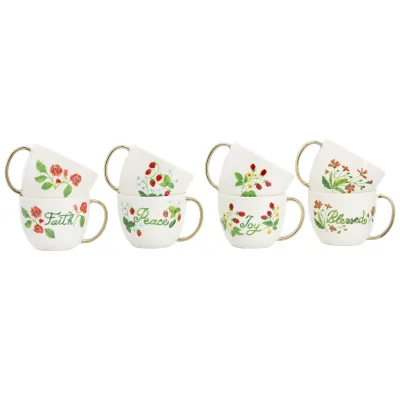 Gibson 148624.01 - Gibson Home Inspired Gardens 8 Piece 17.5 Ounce Ceramic Asso