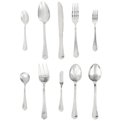 Gibson 149190.45 - Gibson Home Aberdeen Court 45 Piece Stainless Steel Flatware