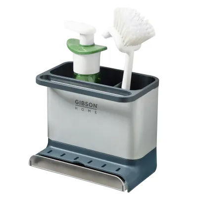 Gibson 149508.01 - Gibson Home Ledgebrook Galvanized Steel Sink Caddy Organizer