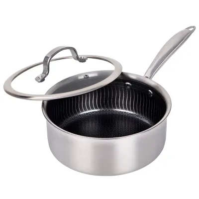 Brentwood B-SPH20L - Brentwood 3 Quart 3-Ply Hybrid Non-Stick Stainless Steel Sau