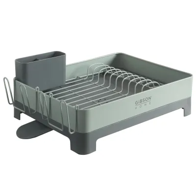 Gibson 149512.01 - Gibson Home Nestcraft Galvanized Steel Dish Rack in Green