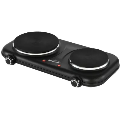 Brentwood TS-332BK - Brentwood 1100w Double Cast Iron Burner Electric Hot Plates 