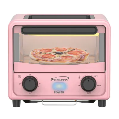 Brentwood TS-3430PK - Brentwood 3 Liter Mini Toaster Oven in Pink