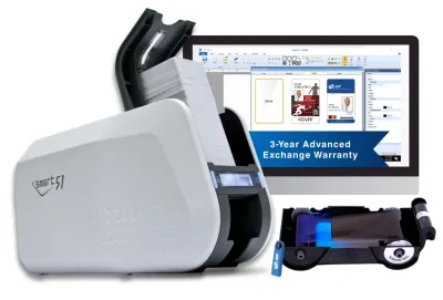 IDP 651398KEZ - IDP SMART-51S ID Card Printer EZLoad Kit: Includes Printer C