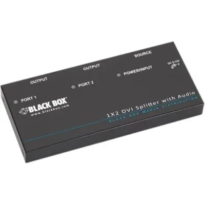 BLACK BOX CORPORATION AVSP-DVI1X2 - 1 X 2 DVI-D SPLITTER WITH AUDIO AND HDCP