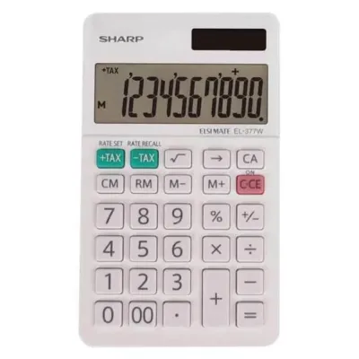 SHARP NEC SHR EL377WB - Sharp Calculators EL-377WB 10-Digit Professional Handheld Ca