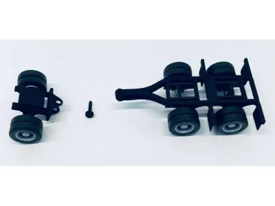 Promotex 005522BK - Lowboy Dual Axle Booster with Integrated Rear Axle and Fende