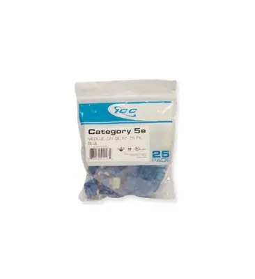 Cablesys ICC-IC107E5CBL - MODULE, CAT 5e, EZ, 25 PK, BLUE