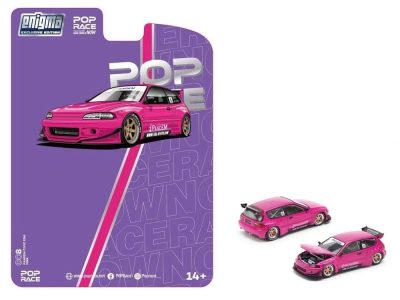 Pop Race PR64-PRE008 - Pandem Civic EG6 RHD (Right Hand Drive) Pink Enigma Exclusiv