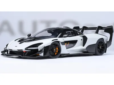 Autoart 81953 - McLaren Senna GTR Silica White with Black Top 118 Model Car 