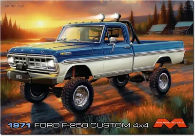 Moebius MOE-2567 - Skill 3 Model Kit 1971 Ford F-250 Custom Lifted 4x4 Pickup T