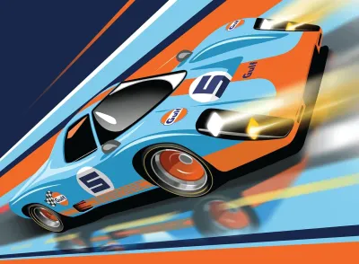 Mpc MPC1043 - Skill 2 Model Kit Gulf Racing Impostore with Collector Tin 1