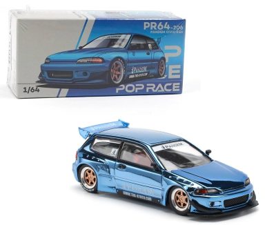 Pop Race PR640206 - Pandem Civic EG6 RHD (Right Hand Drive) Blue Chrome 164 Diec