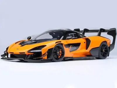 Autoart 81956 - McLaren Senna GTR Orange with Black Top 118 Model Car by Aut