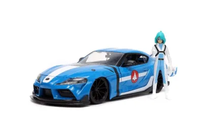 Jada Toys 33676 - 2020 Toyota Supra Blue with Graphics and Max Sterling Diecas