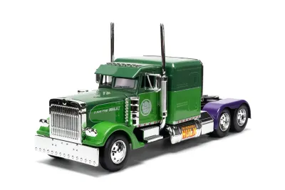 Jada Toys 35179 - 1992 Peterbilt 379 Truck Tractor Green Two-Tone and Purple T