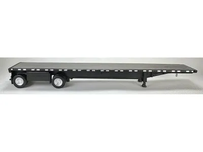 HO Logistics Replicas HL-479 - High Boy Spread Axle Flatbed Trailer Black 187 (HO) Plastic 