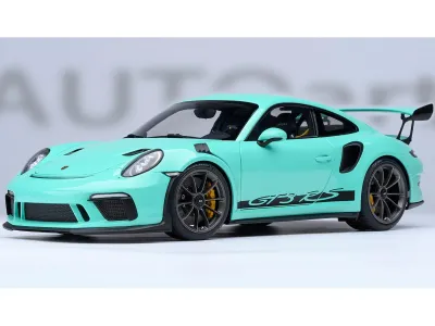 Autoart 78181 - Porsche 911 (991.2) GT3 RS Mint Green 118 Model Car by Autoa