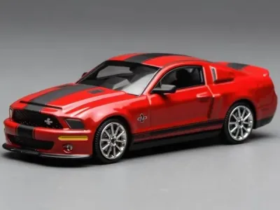 Motorhelix GL-1251006B - 2007 Ford Mustang Shelby GT500 Super Snake Torch Red with Ma