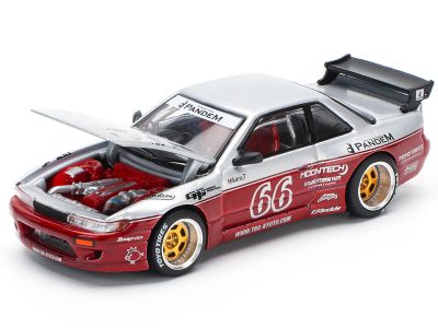 Pop Race PR640258 - Nissan Pandem S13 RHD (Right Hand Drive) 66 Moontech Silver 