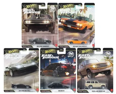 Hot Wheels HNW46-956Q - Fast & Furious 25th Anniversary 2026 5 piece Set Q Diecast M