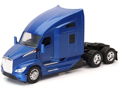 New Ray NR11083 - Kenworth T680 Truck Tractor Blue Metallic Long Haul Truckers