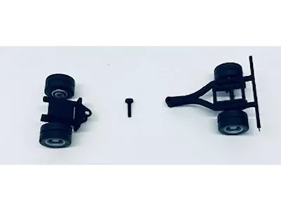 Promotex 005521BK - Lowboy Single Axle Booster with Integrated Rear Axle and Fen
