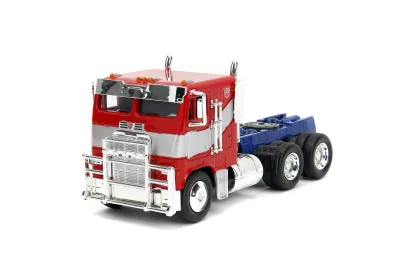 Jada Toys 34257 - Optimus Prime Tractor Truck Red and Blue with Silver Stripes