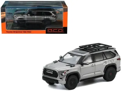 GCD KS-068-569 - Toyota Sequoia TRD PRO Silver Metallic with Roof Rack 164 Di