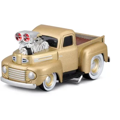 Muscle Machines 15582GLD - 1949 Ford F1 Pickup Truck Gold Metallic 164 Diecast Model Ca