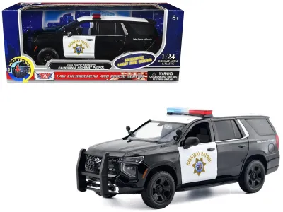 Motormax 79629 - 2025 Chevrolet Tahoe PPV CHP (California Highway Patrol) Bla