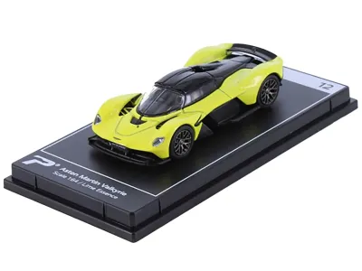 PosterCars H12B - Aston Martin Valkyrie Lime Essence Yellow Metallic with Blac