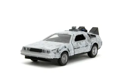 Jada Toys 34785 - DMC DeLorean Time Machine Brushed Metal (Frost Version) Back