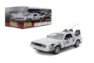Jada Toys 36145 - DMC DeLorean Time Machine Brushed Metal (Frost Version) with