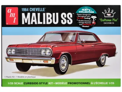 Autoworld AMT1426M - Skill 2 Model Kit 1964 Chevrolet Chevelle Malibu SS Craftsma