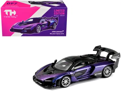Trends Hobby 241080J - McLaren Senna GTR Midnight Purple Metallic with Black Top HC
