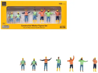Diecast Masters 85790 - Construction Workers 7 Piece Figure Set for 150 Scale Models