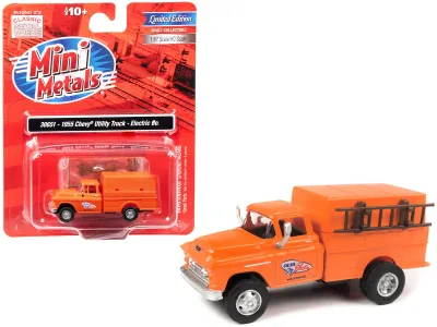Classic Metal Works 30651 - 1955 Chevrolet Utility Truck Orange Union Electric 187 (HO) 