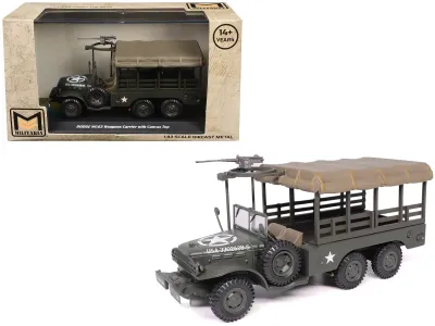 Militaria Die Cast 24218-40 - Dodge WC63 Weapons Carrier with Canvas Top Olive Drab United