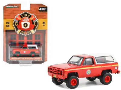 Greenlight 67050D - 1984 Chevrolet M1009 Red with White Camper Shell Alaska Stat