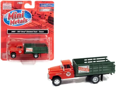 Classic Metal Works 30661 - 1957 Chevrolet Stakebed Truck Red Texaco - Marfak Lubricatio