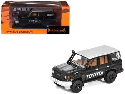 GCD KS-081-638 - Toyota Land Cruiser (J76) Black with Silver Metallic Top 164