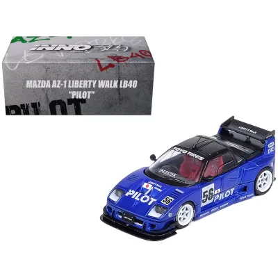 Inno Models IN64-LBWK-AZ1-01 - Mazda AZ-1 Liberty Walk LB40 RHD (Right Hand Drive) 56 Pilot