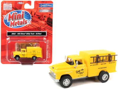 Classic Metal Works 30652 - 1955 Chevrolet Utility Truck Yellow Song Co. Refrigeration a