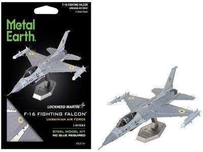 Metal Earth 1-ME1046U - Model Kit Lockheed Martin F-16 Fighting Falcon Aircraft Ukra