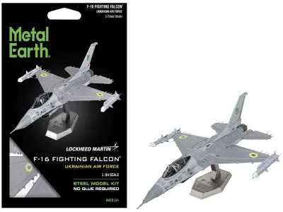 Metal Earth 1-ME1046U - Model Kit Lockheed Martin F-16 Fighting Falcon Aircraft Ukra