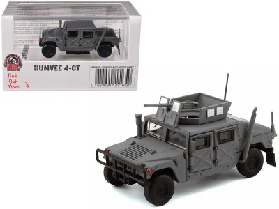 Bm Creations 64B0461 - HUMVEE 4-CT Military Vehicle Matt Gray with Alternative Tops