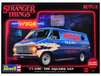 Revell 14578 - Level 3 Model Kit 1977 GMC WSQK Squawk Van Stranger Things (