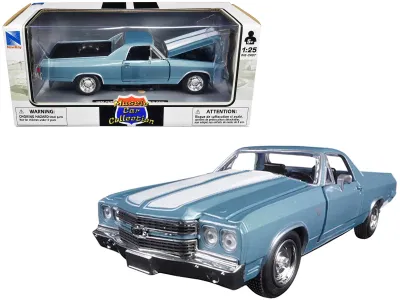 New Ray 71883B - 1970 Chevrolet El Camino SS Blue 125 Diecast Model Car by Ra